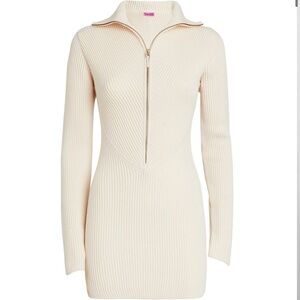 Gauge81 mini zip up ribbed knit sweater dress